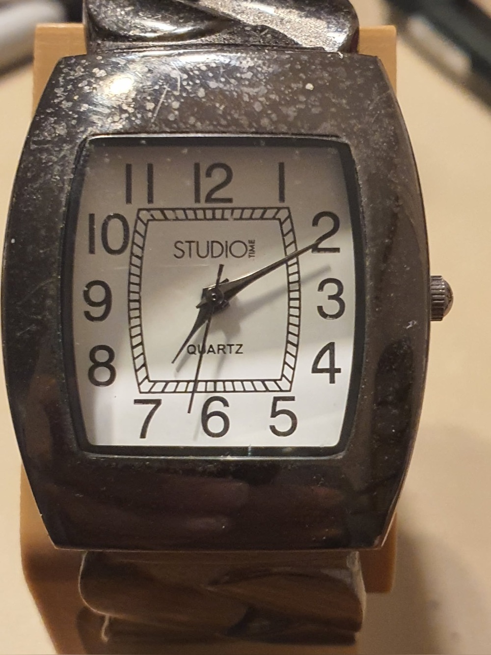 🦋10/$20🦋 Studio Time Black/White Stainless Steel Women's Cuff Watch